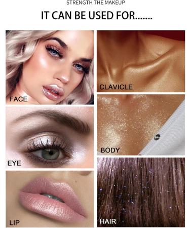 Highlighting Powder For Face | Not-sticky Sparkle Highlighter Powder | Makeup Cosmetic For Traveling Shopping Wedding Prom For Women Girls Pochy #1white - Buy Online on GoSupps.com