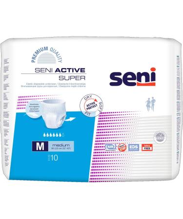 SENI Active Incontinence Pants M - Super Absorbent 10 Pcs | Best for Comfort & Leakage Protection - Buy Online - Buy Online on GoSupps.com