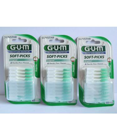 GUM Soft Picks Original Interdental Brushes 40 pieces value pack of 3 (3x 40 pieces)