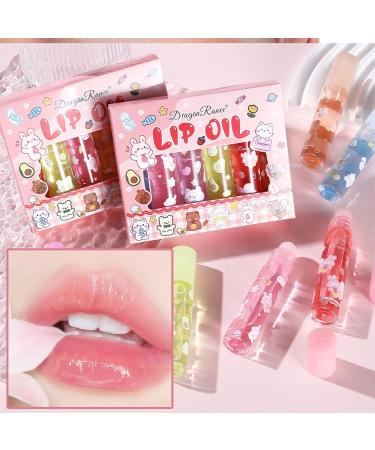Clear Lip Gloss Sets For Teenage Girls 6 Pcs Flower-Flavored Lip Oil Lovely Gift No-Sticky Liquid Lipstick Long Lasting Lip Glow Balm Lip Care Natural Plant Formula - Buy Online on GoSupps.com