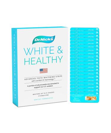 Dr. Nick's White & Healthy Professional Teeth Whitening Strips  20 Treatments for Healthier Teeth & Gums  Dentist Formulated  Enamel Safe Whitening Strips for Sensitive Teeth