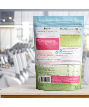 Organic Turmeric Powder 250g - Soil Association Certified Pure Curcumin Root Powder for Sauces, Soups, Curry, Meat, and Vegetables by TheHealthyTree Company - Buy Online on GoSupps.com