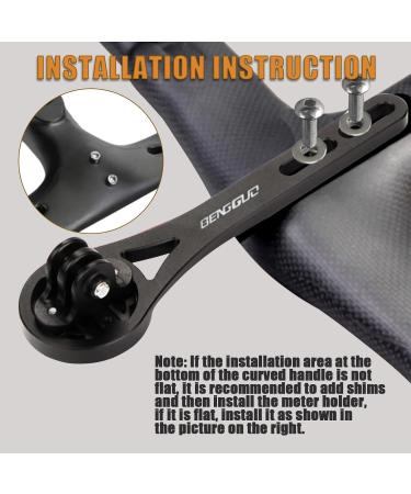 Aluminum Alloy Bicycle Computer Bracket | Out Front for Wahoo Garmin Bryton & Action Cameras - Wenbones - Buy Online on GoSupps.com