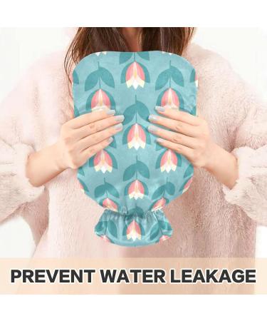 NAANLE 2L Hot Water Bottle with Tulip Flowers Cover - Perfect for Pain Relief Hand & Foot Warmer Neck & Back Therapy | Transparent Heat Bottle - Buy Online on GoSupps.com