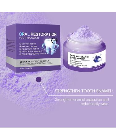 Purple Teeth Restoration Mineral Powder Tooth Powder Effective in Strengthening Teeth and Gums for Daily Use(1pcs) - Buy Online on GoSupps.com