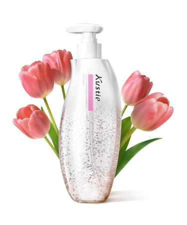 Kustie Tulip Oxygen Bubble Body Wash Gentle Amino Acid Cleanser with 8 Floral Extracts & Alpha-Arbutin for Brightening Antioxidant Hydrating Sweet Floral Scent Vegan & Sulfate-Free 16.9 fl oz