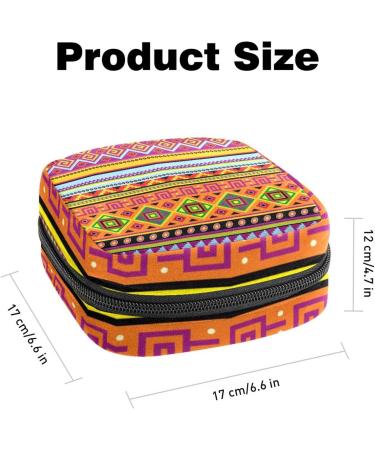 Stylish Women's Napkin Storage Bag | Mexican Geometric & American Tribal Patterns | Portable Menstrual Cup Holder & Breastfeeding Insert - Color 4 - Buy Online on GoSupps.com