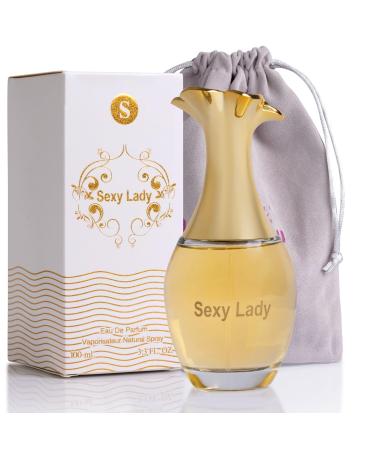 Sexy Lady Eau De Parfum for Women Blend of Sweet Fruity & Floral Notes For Daily Wear & Special Occasions Made Using Natural & Stunner mild Ingredients Elegant 100ml Bottle with Grey Suede Pouch