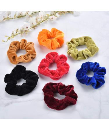 50 Colorful Scrunchy Hair Ties - Elastic Rubber Bands for Girls & Women | Ponytail Hair Jewelry - International Shipping Available - Buy Online on GoSupps.com