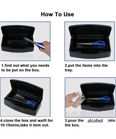 LXIANGN Nail Art Tool Sterilizer Tray Plastic Clean Sanitizing Box Sterilizing Container Storage for Nail Tools Tweezers Hair Salon Spa & Cutter Manicure Equipment - Buy Online on GoSupps.com