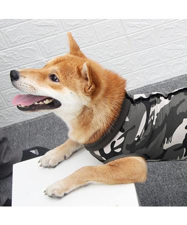 Luxury Dog Surgical Recovery Coat | Post-Op Vest for Male & Female Dogs | Cuddly Camouflage Sweater for Abdominal Wounds - Size M - Buy Online on GoSupps.com