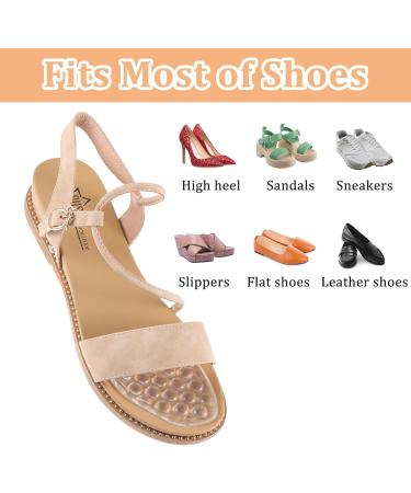 Buy 2 Pairs Women's Metatarsal Pads - Anti-Slip High Heel Inserts & Comfort Cushions (Black + Transparent - Buy Online on GoSupps.com