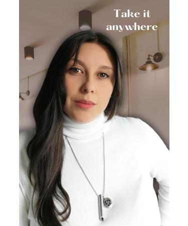 ANA & HANA Mindful Breathing Necklace | Essential Oil Diffuser Pendant for Anxiety Relief Stress Reduction Meditation Aromatherapy & Better Sleep - International Shipping Available - Buy Online on GoSupps.com