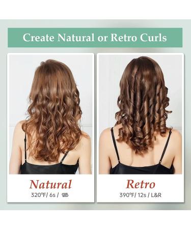 Photoncat Cordless Auto Curling Iron - 6 Temps & Timers Rechargeable Ceramic Beach Waver Wand - Fast Heating Hair Curler for Stunning Styles - Green - Buy Online on GoSupps.com