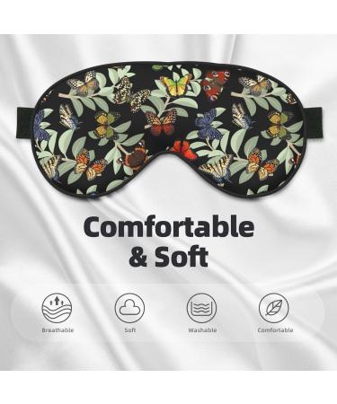 Multicolored Butterflies Sleep Mask | Adjustable Double-Sided Eye Mask | Soft Sleeping Eye Covers for Perfect Shading & Reduced Eye Edema - Buy Online on GoSupps.com