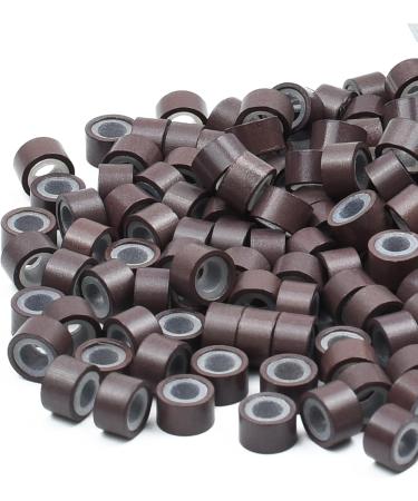 Yamel Micro Links Bead Hair Extensions Rings 250 Pieces 5mm Medium Brown Silicone Lined Beads for Human Hair Extensions - Buy Online on GoSupps.com