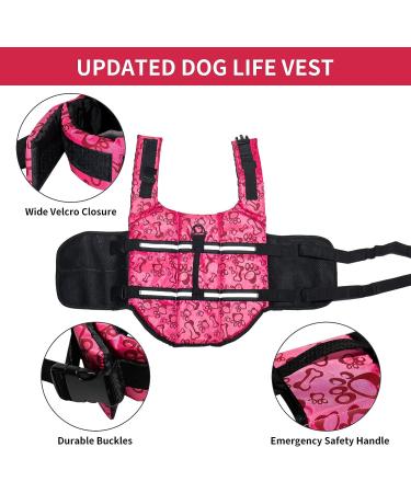 X-Small Red Bone Dog Life Preserver Vest for Swimming and Boating - High Buoyancy, Flotation Vest for Extra Small Dogs - Buy Online on GoSupps.com