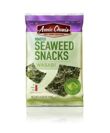 Annie Chun's Roasted Seaweed Snacks, Wasabi, 0.35 Ounce