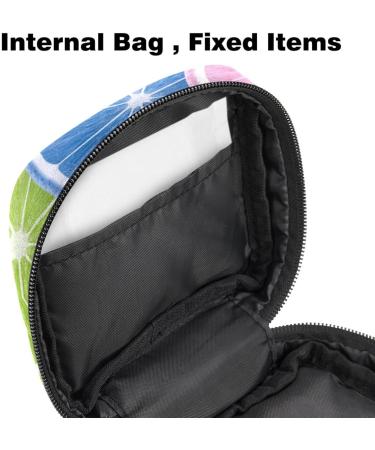 Storage Bags for Women - Citrus Slice Design Zippered Menstrual Cup Pocket & Tampon Holder - Multi-Colored Perfect for Period Essentials - Buy Online on GoSupps.com