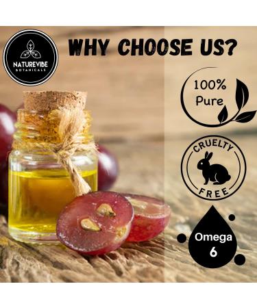 Naturevibe Botanicals Huile de p pins de raisin 946 ml | 100 % pure et naturelle | Id ale pour les soins de la peau et des cheveux Huile de p pins de raisin 946 ml (Lot de 1) - Buy Online on GoSupps.com