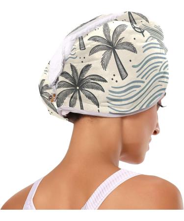 Shop Coconut Tree Hair Towel 2 Pack - Super Absorbent Quick Dry Hair Turbans for Women & Girls - Buy Online on GoSupps.com