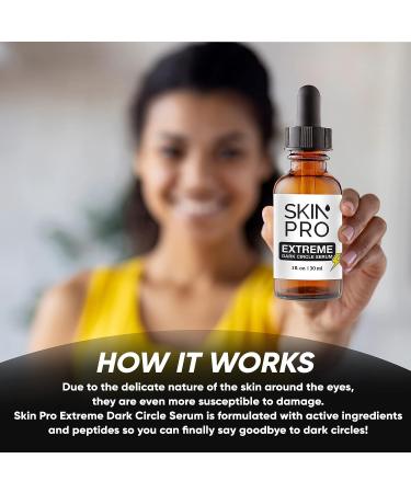 Skin Pro Extreme Dark Circle Eye Serum - Under Eye Dark Circles Remover | Eye Treatment Products for Dark Circles and Puffiness | Eye Depuffer Serum (1 fl oz/30 ml) - Buy Online on GoSupps.com