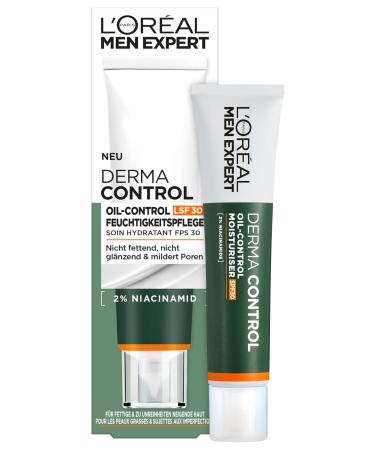 L'Oreal Paris Men Expert L'Or al Men Expert Derma Control Oil-Control SPF 30 Moisturizing treatment that reduces impurities with sun protection and 2% niacinamide 40 ml