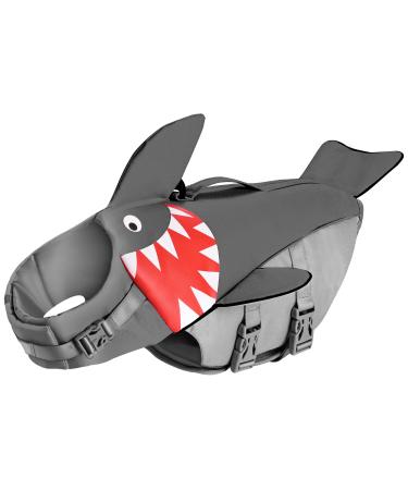 Easilywinlife dog vest adjustable preserver dog vest with high buoyancy ripstop life jacket for dogs with durable rescue handle & reflective strip XL size XL (breast circumference): 79 99 cm gray - Buy Online on GoSupps.com