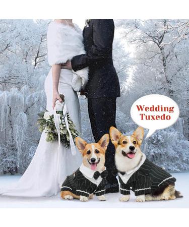 Dertrun Dog Smoking Suit - Formal Wedding Costume for Small Medium & Large Dogs | Adjustable Loop Bandana & Winter Wear - Buy Online on GoSupps.com