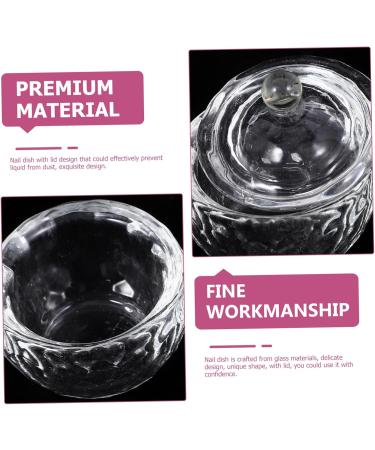 ABOOFAN Wedding Decor Nail Manicure Tools Manicure Nail Dish Nail Dish Bowl with Lids Dappen Dish Nail Accessories Nail Art Dish Nail Dish Cup Nail Cups Glass Diamond With Cover 1 - Buy Online on GoSupps.com