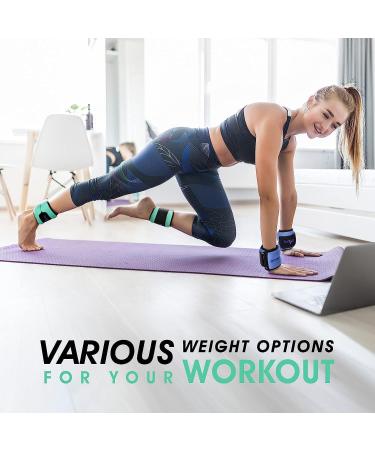 YES4ALL Unisex Velcro Neoprene Weight Cuffs for Men & Women | Adjustable Leg Weights (0.9kg - 4.5kg) for Walking Calisthenics - 2.2kg Pair Included - Buy Online on GoSupps.com