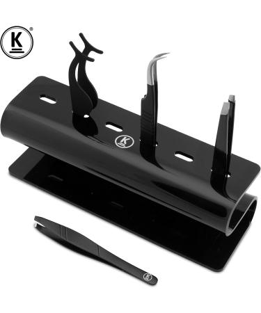 K-Pro Tweezers Holder - Plastic Stand for 6 Tweezers | Black - Perfect for Beauty & Craft Use | International Shipping Available - Buy Online on GoSupps.com