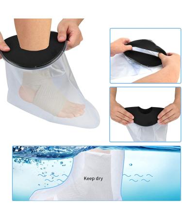 Pzhoais Waterproof Cover Leg for Adult Ankle Shower Bath Watertight Foot Protector Wounds for Bath Accessories - Buy Online on GoSupps.com