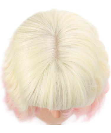 FAELBATY Short Pink Ombre Wig with Bangs - Synthetic Cosplay Wig for Women | Halloween Costume Wigs (12 613/Pink) - Buy Online on GoSupps.com