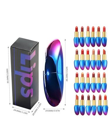 HHSEYEWELL Terracotta Lipstick - Gradient 24 Colors, Daily & Party Cosmetics with Lip Liner & Sharpener - Aunt Red & Multi Color Options - Buy Online on GoSupps.com