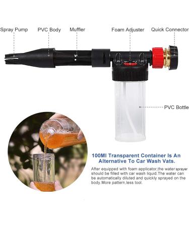  Ymiko Ymiko Snow Foam Gun 2 in 1 Professional Car Cleaning Foam Washing Foamaster Water Soap Shampoo Sprayer Foaming Gun - Buy Online on GoSupps.com