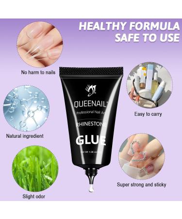 Nail Rhinestone Glue Gel 30g Glue for Gemstones Professional Gemstone Glue for Nails Long Lasting UV Glue for Nails for Beginners and Professional Salons - Buy Online on GoSupps.com