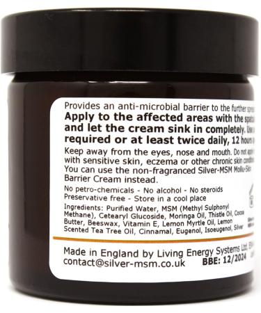 argentum plus - Silver-MSM Mollu-Skin Barrier Cream with Lemon Myrtle 60ml - Buy Online on GoSupps.com