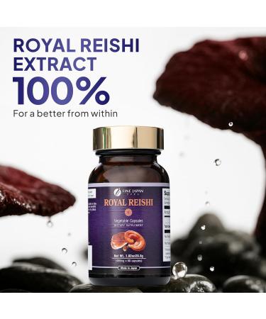 FINE JAPAN Organic Reishi Mushroom Capsules-Organic Mushroom Extract Supplement to Boost Your Immune System Health Dynamic Mushroom - 60 Capsules - Buy Online on GoSupps.com