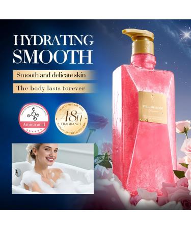 Crsetmyth Shower gel for women energy shower gel rose perfume body wash moisturizing shower gel 24 hours fragrance for sensitive skin natural cleansing and soft foam rich oil care 500 ml - Buy Online on GoSupps.com