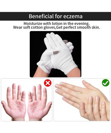 WLLHYF Moisturizing Gloves - White Cotton Touch Screen Gloves for Men & Women | Overnight Spa Cosmetics Treatment for Dry Hands | 1 Pair - Buy Online on GoSupps.com