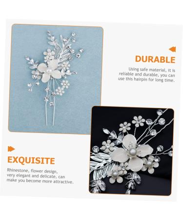 FRCOLOR Pearl Hair Pin Bridal Crystal Hair Clip Rhinestone Barrettes Headpiece for Women Bridal Hair Comb Bridal Hair Accessories Flower Girl Hair up Rhinestone Rhinestones Bride - Buy Online on GoSupps.com