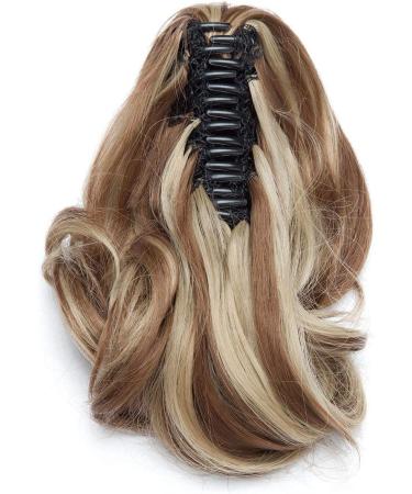 S-noilite Clip in Ponytail Extension Curly Hairpiece - Light Brown & Ash Blonde 12 Inch - 110g - Buy Online on GoSupps.com