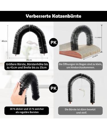 Pehum Anti-Fall-Down Cat Sheet | Self-Nurse & Massage Brush for Indoor Cats | Perfect Cat Toy (34cm Height) - International Shipping Available - Buy Online on GoSupps.com