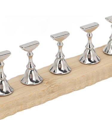 Nail Stand for Press On Nails Display Nail Practice Stand Wave Edge Wooden Base Nail Practice Stand - Buy Online on GoSupps.com