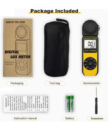 Light Meters 881D Digital Illuminance Meter Ambient Temperature Measurer with Range up to 400 000 Lux Luxmeter  Rotatable Head for 270 Degrees  Display 3999  Data Hold  Back Light  Data storag AP881D(0.01400 000 Lux) - Buy Online on GoSupps.com
