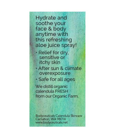 Aloe Skin Soothing Spray - Refreshing Hydration for All Skin Types | Bioactive Calendula Water | Non-GMO Vegan Gluten-Free - 2oz - Buy Online on GoSupps.com