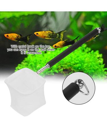 Garosa Shrimp Fishing Net 20-57.5cm Telescopic Fish Shrimp Skimming Net Mini Fish Aquarium Fishing Net for Aquarium Tank Shrimp (black Square net) - Buy Online on GoSupps.com