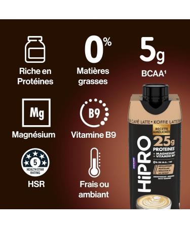 Hipro - Boisson prot in e go t caf latte - 330ml - Lot de 8x330ml - Buy Online on GoSupps.com