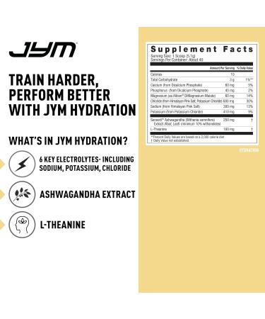 Buy JYM Hydration Pina Colada Powder - Performance Electrolytes with Theanine & Ashwagandha - 40 Servings for Men & Women - International Shipping Available - Buy Online on GoSupps.com